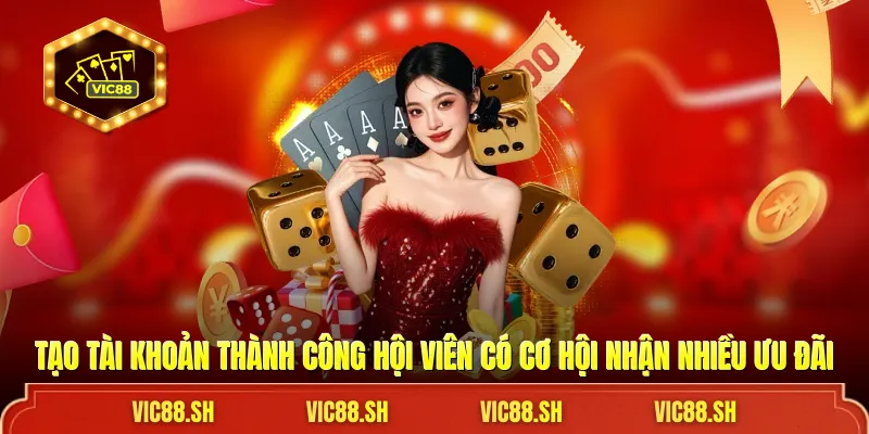 Tạo tài khoản thành công hội viên có cơ hội nhận nhiều ưu đãi